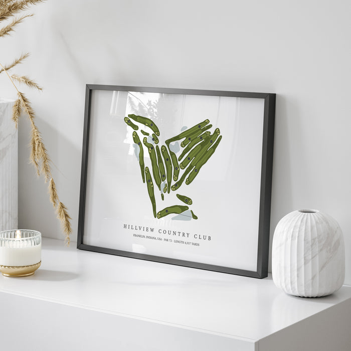 Hillview Country Club | Golf Course Map | On Table