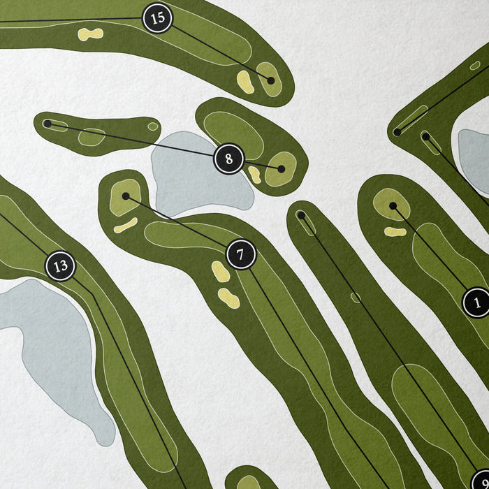 Hillview Country Club | Golf Course Map | Close Up