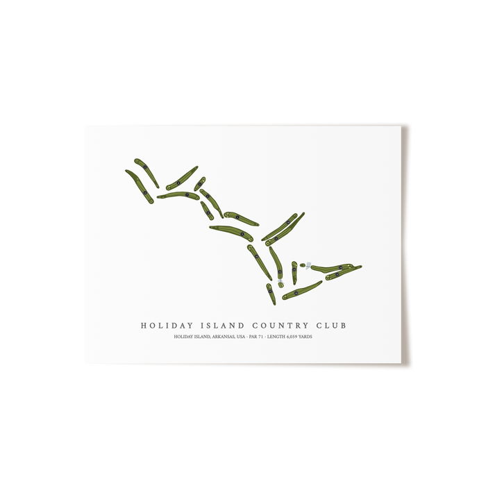 Holiday Island Country Club | Golf Course Map | Unframed