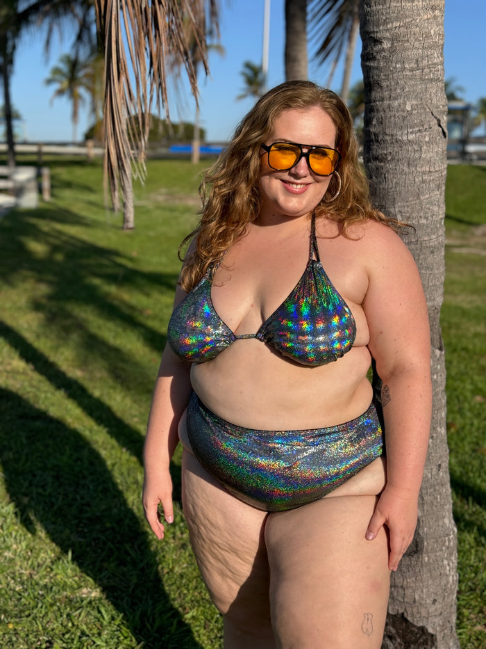 Hologram High Waist Bikini Bottom