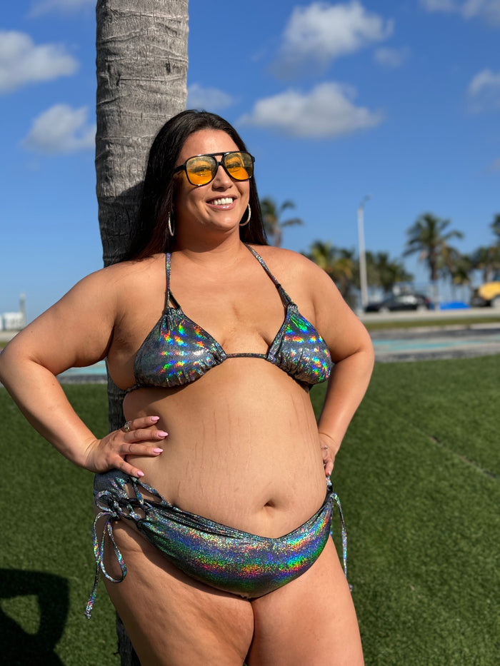 Hologram Side Tie Bikini Bottom