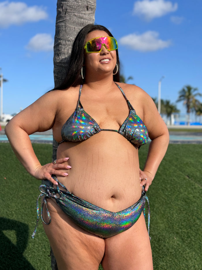Hologram Triangle Bikini Top