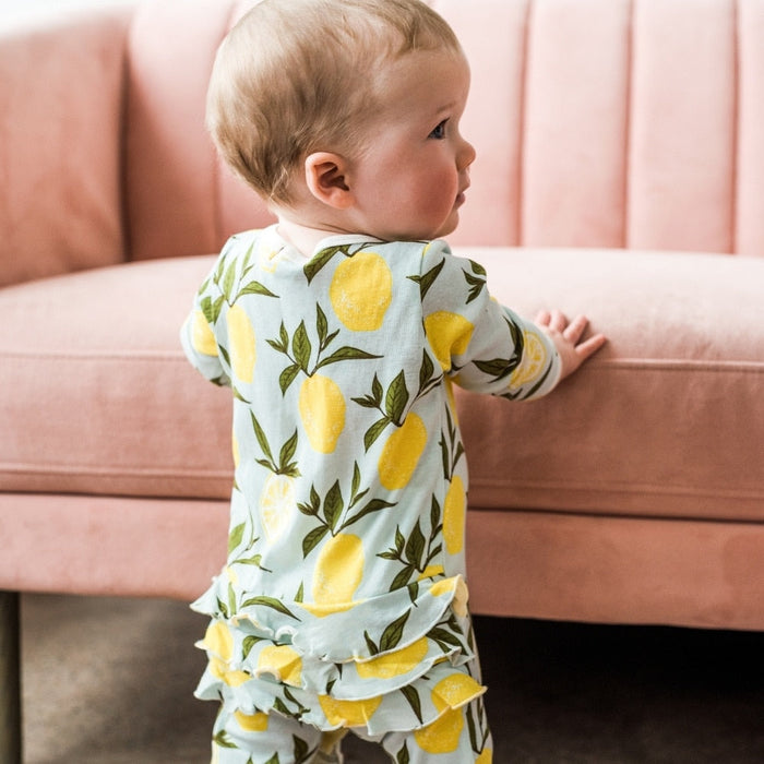 Homestead Organic Cotton Ruffle Zipper Footed Romper - Babies in Bloom