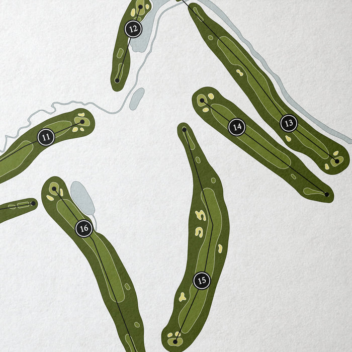 Honey Run Golf Club | Golf Course Map | Close Up