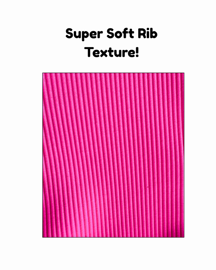 Hot Pink Rib Triangle Bikini Top