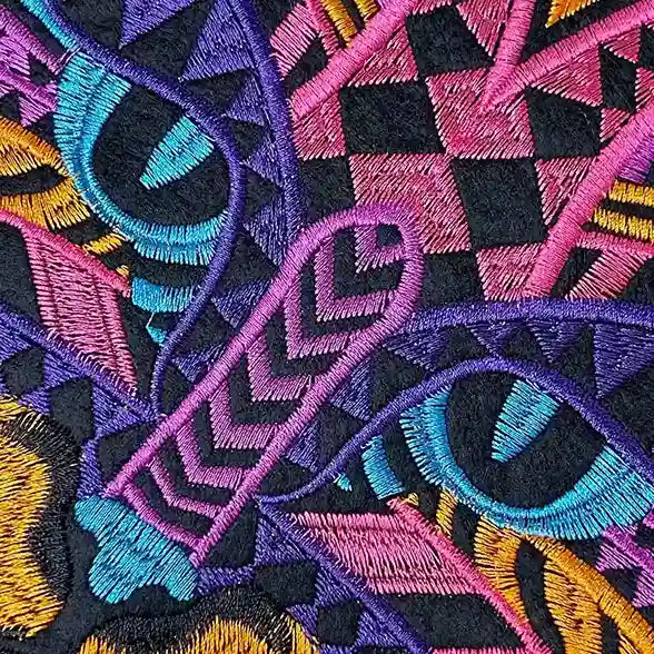 Huichol Inspired Kitty Patch
