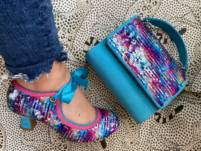 Peyton (Aqua Sequins)