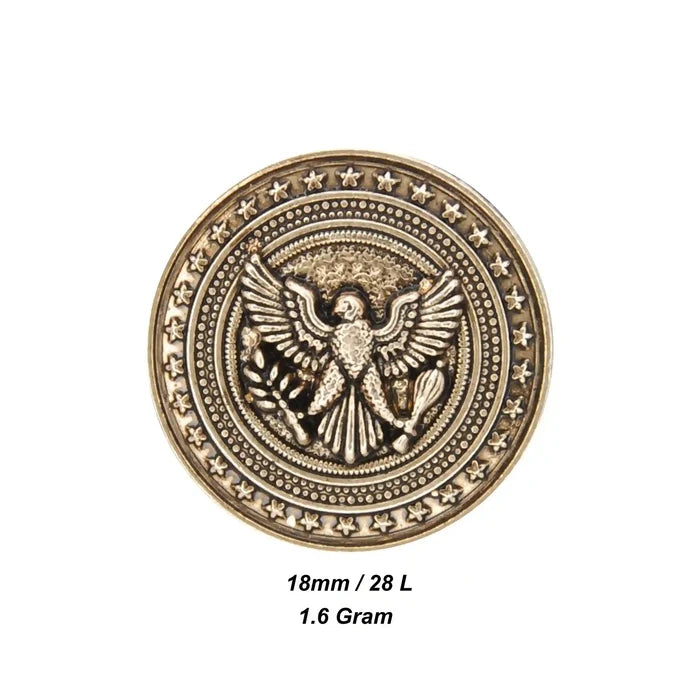 Imperial Eagle Wing Metal Buttons | 18mm(28L) & 23mm(36L)
