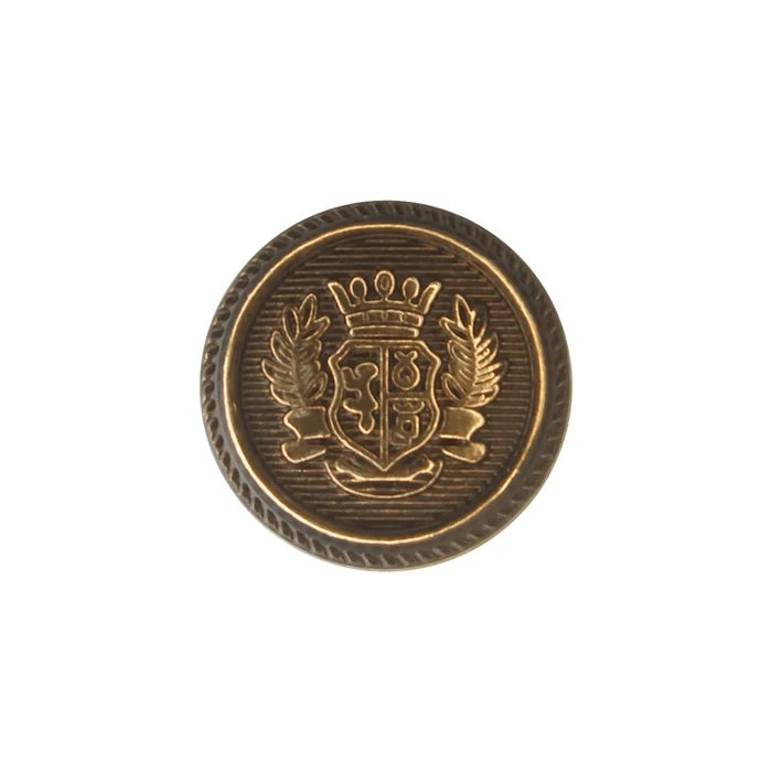 Imperial Gold Crest Metal Button | 18mm(28L) & 22mm(34L)