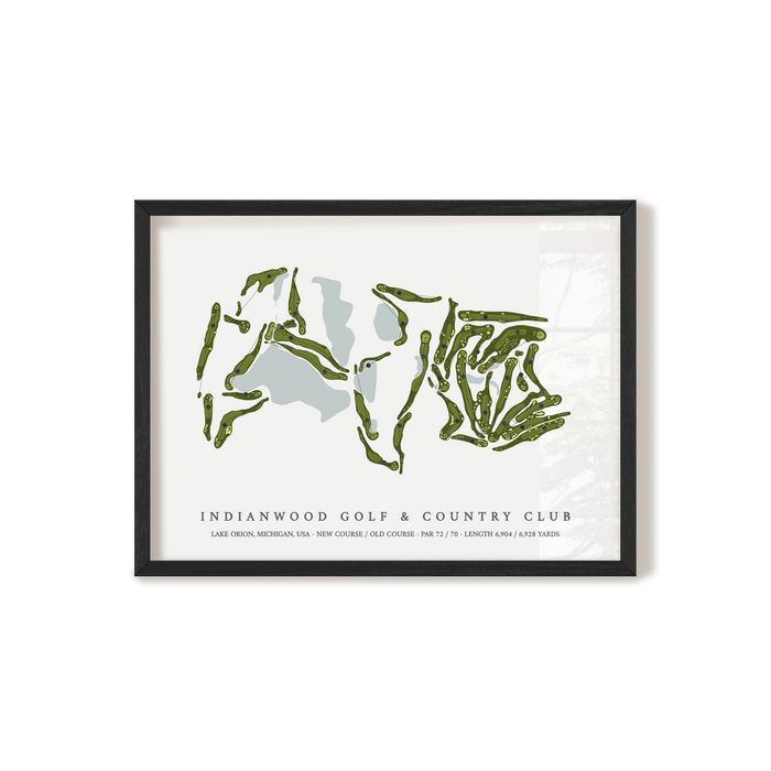 Indianwood Golf & Country Club | Golf Course Map | Black Frame