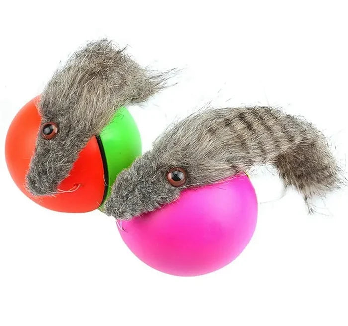 Motor Operated Ball with a Furry Tail - Dog.Dog.Cat.