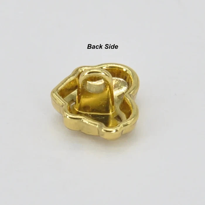 Interlock Heart Shaped Metal Button | 12mm (20L)