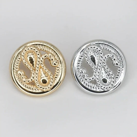 Intertwined Rope Monogram Button | 18mm(28L) & 23mm(36L)