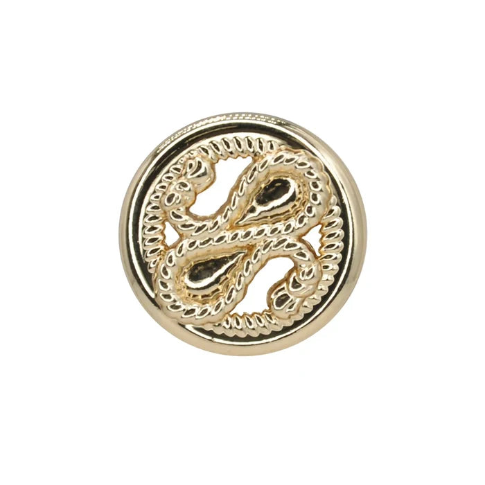 Intertwined Rope Monogram Button | 18mm(28L) & 23mm(36L)
