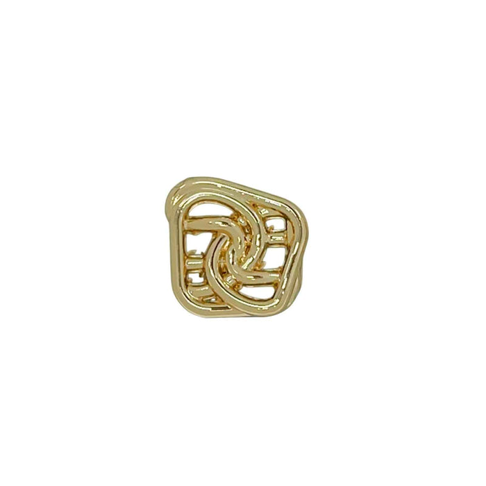 Interwoven Loop Metal Button | 11mm (18L) & 15mm (24L)