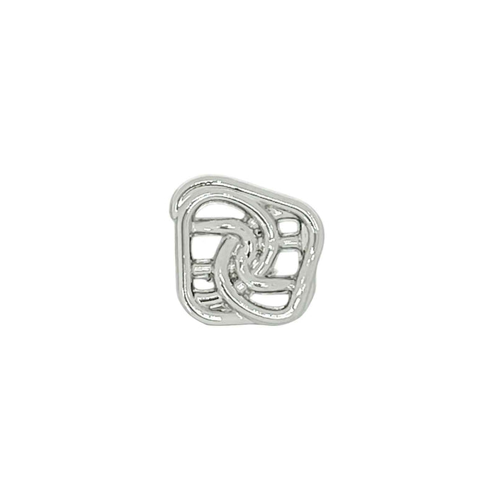 Interwoven Loop Metal Button | 11mm (18L) & 15mm (24L)