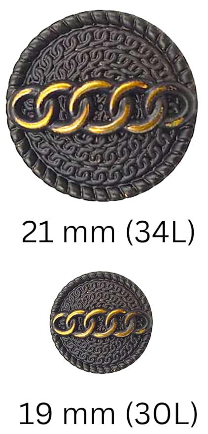 Intricate Chain Link Buttons | 19mm(30L) & 21mm(34L)