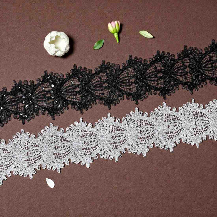 Intricate Floral Lace Border | Width 6.6cm (2.6 inches) 66mm | SKU-FML-16
