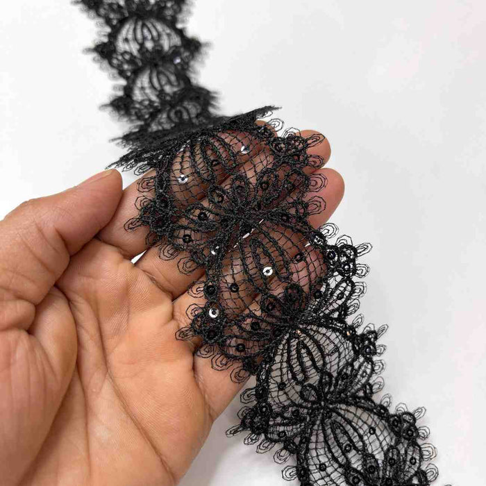Intricate Floral Lace Border | Width 6.6cm (2.6 inches) 66mm | SKU-FML-16