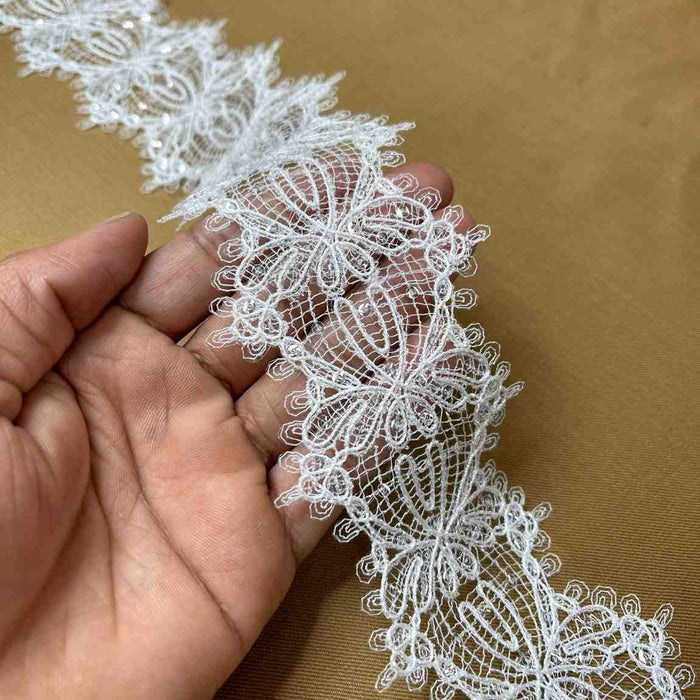 Intricate Floral Lace Border | Width 6.6cm (2.6 inches) 66mm | SKU-FML-16
