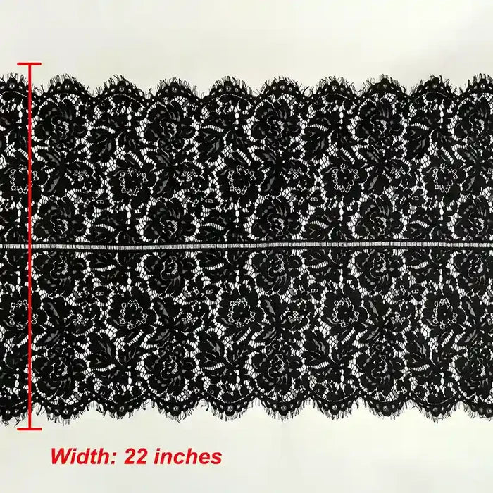 Elegant garden pattern lace fabric 22 inch width by Ani Accessories for bridal and party wear outfits