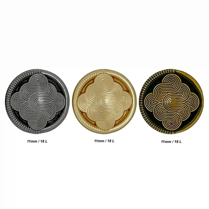 Intricate Line Shirt Button | 11mm(18L)