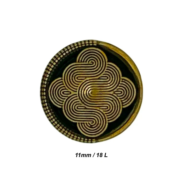 Intricate Line Shirt Button | 11mm(18L)