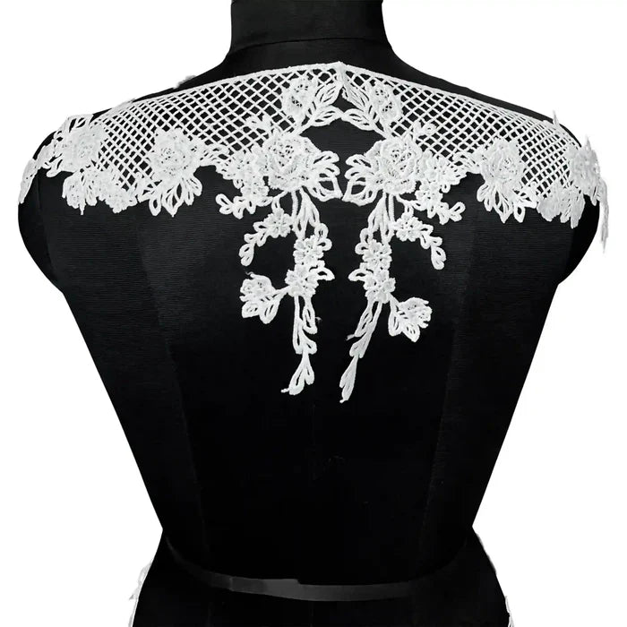 Intricate Net with Flower Lace Yoke Set | Net Patch big Size