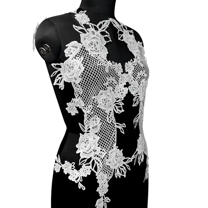 Intricate Net with Flower Lace Yoke Set | Net Patch big Size