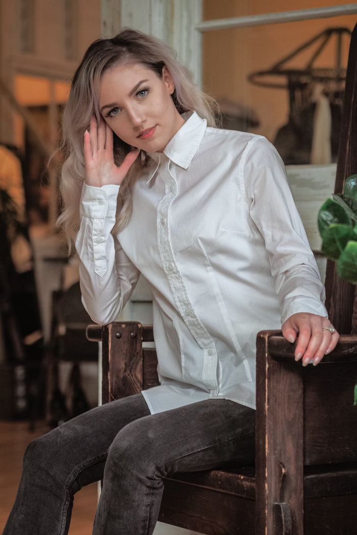 Iris | Women's Button Up Poplin Shirt