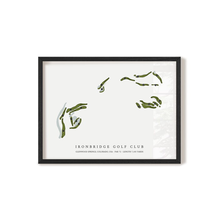 Ironbridge Golf Club | Golf Course Map | Black Frame