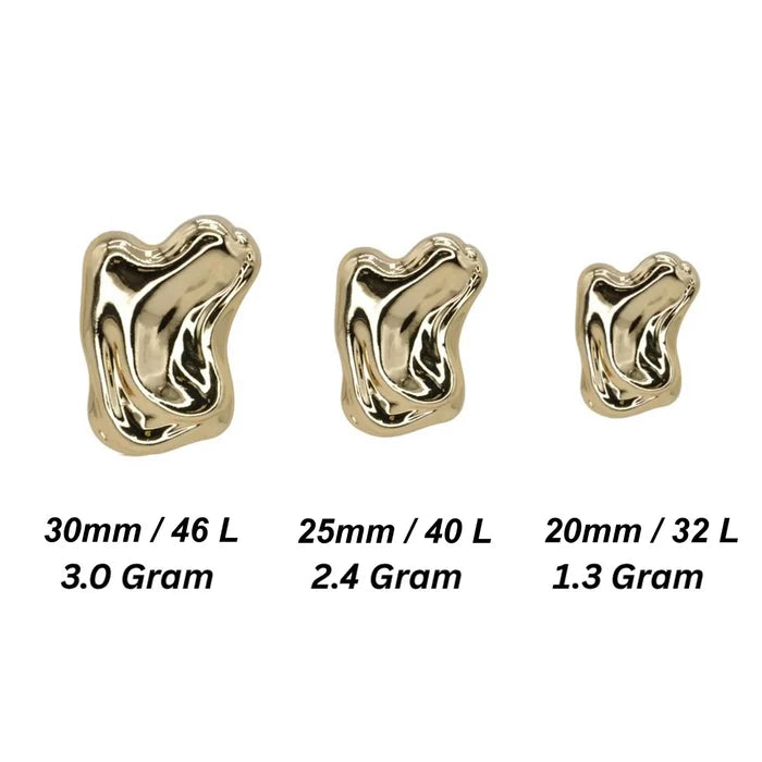 Irregular Shape Metal Buttons | 20mm(35L), 24mm(38L) & 38mm(47L)