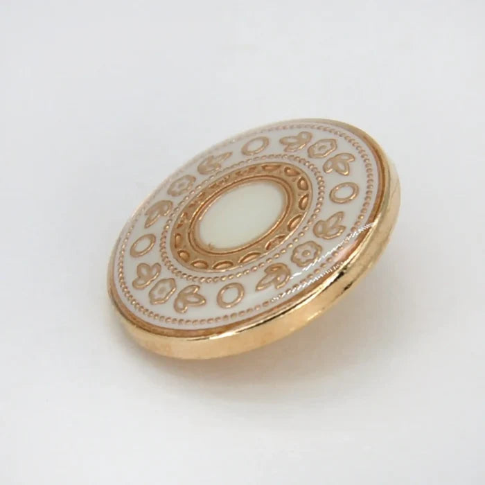 Ivory Gold Metal Button | 18mm (28L) & 21mm (34L)