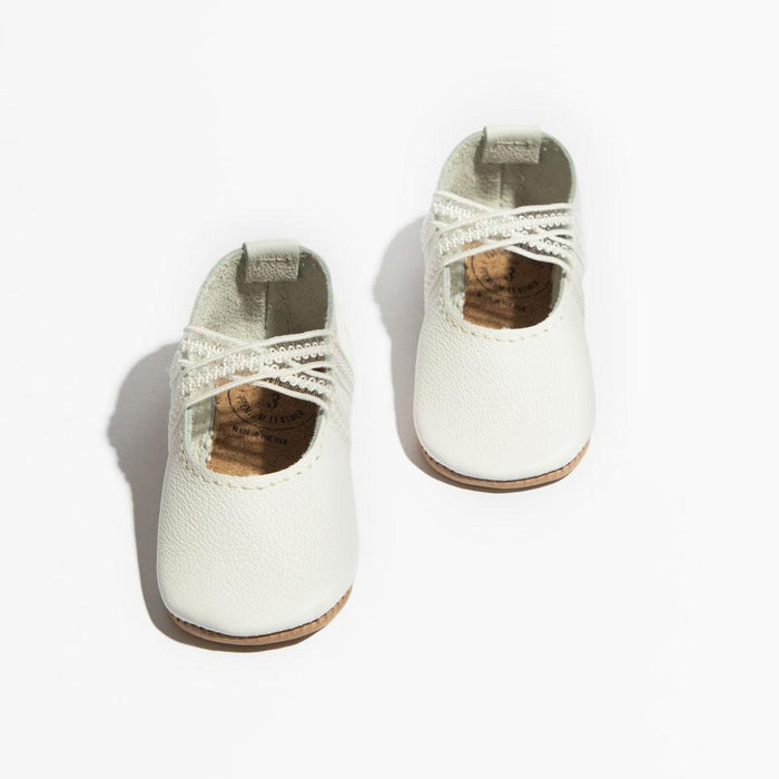 Ivory Lace Ballet Slipper Baby Shoe - Babies in Bloom