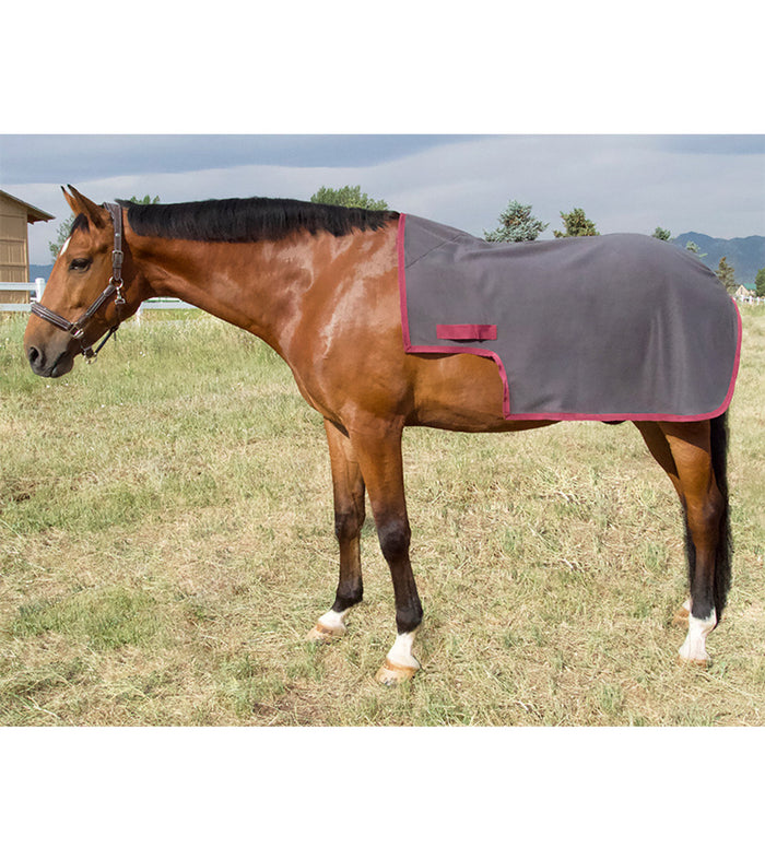 Jacks Coolerfleece Quarter Sheet - Hunter Green w/ Red Trim