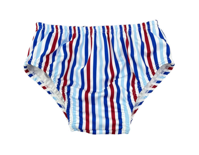 James and Lottie - Sammy Diaper Cover - Patriotic Stripes