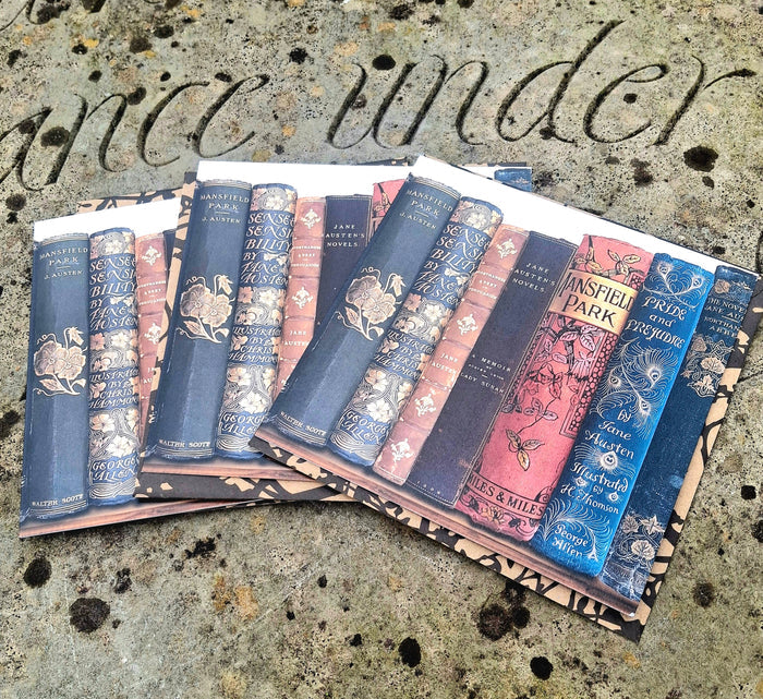 Jane Austen Book Spine - Greeting cards set of 3 - NEW IN