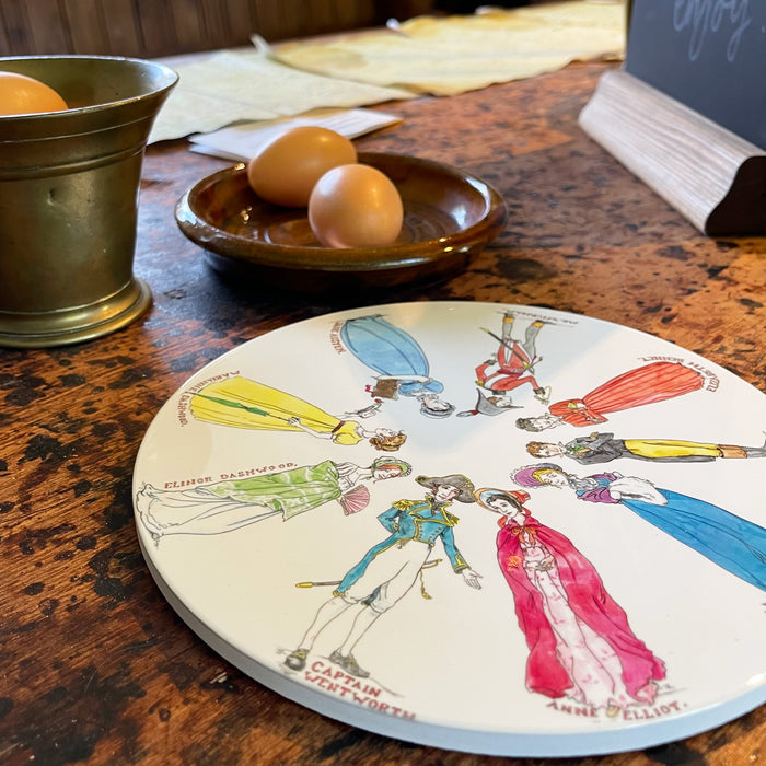 Jane Austen's House Ceramic Character Trivet - Exclusive