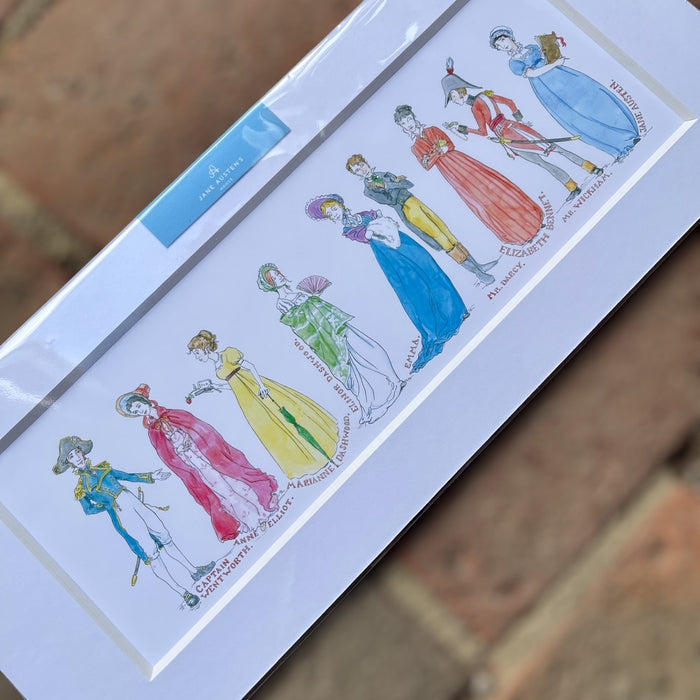 Jane Austen's House Character Mounted Print - Exclusive