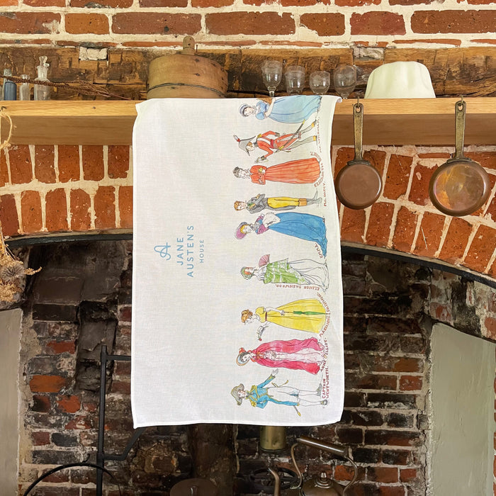 Jane Austen's House Character Tea-towel - Exclusive