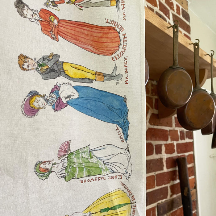 Jane Austen's House Character Tea-towel - Exclusive