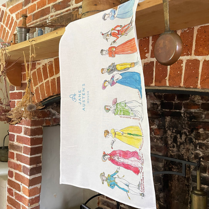 Jane Austen's House Character Tea-towel - Exclusive