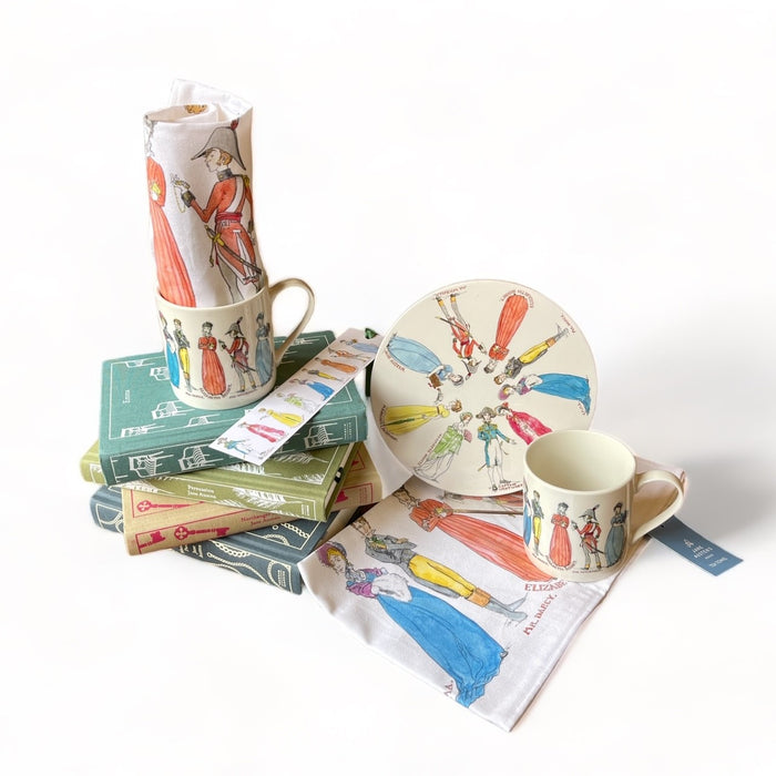 Jane Austen's House Character Tea-towel - Exclusive