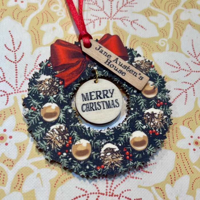 Jane Austen's House Christmas Wreath Decoration