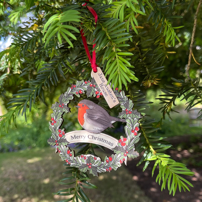 Jane Austen's House Robin Wreath Decoration