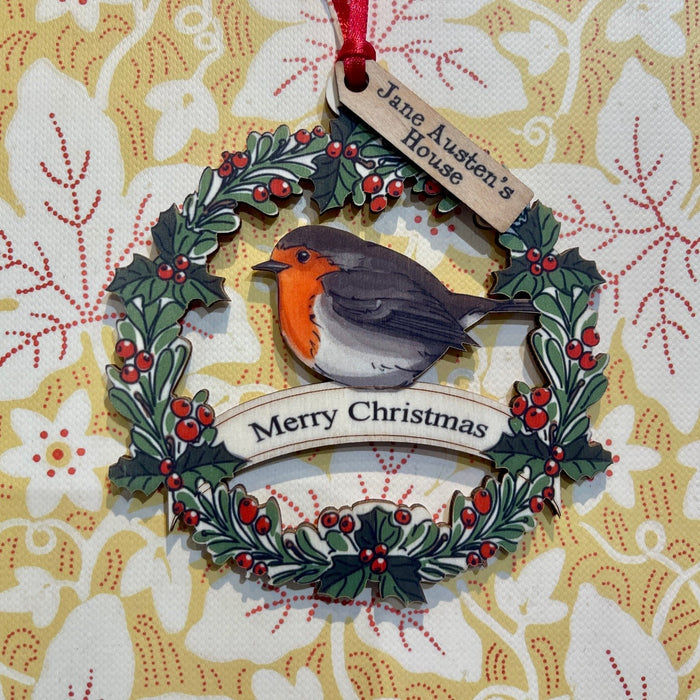Jane Austen's House Robin Wreath Decoration