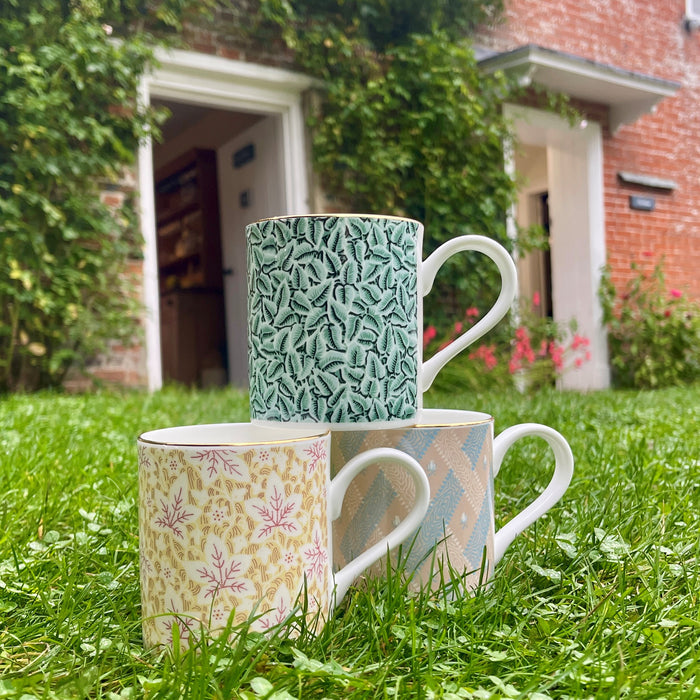 Jane Austen's House Wallpaper Mug - Chawton Leaf