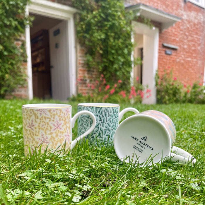 Jane Austen's House Wallpaper Mug - Rosebud Moiré