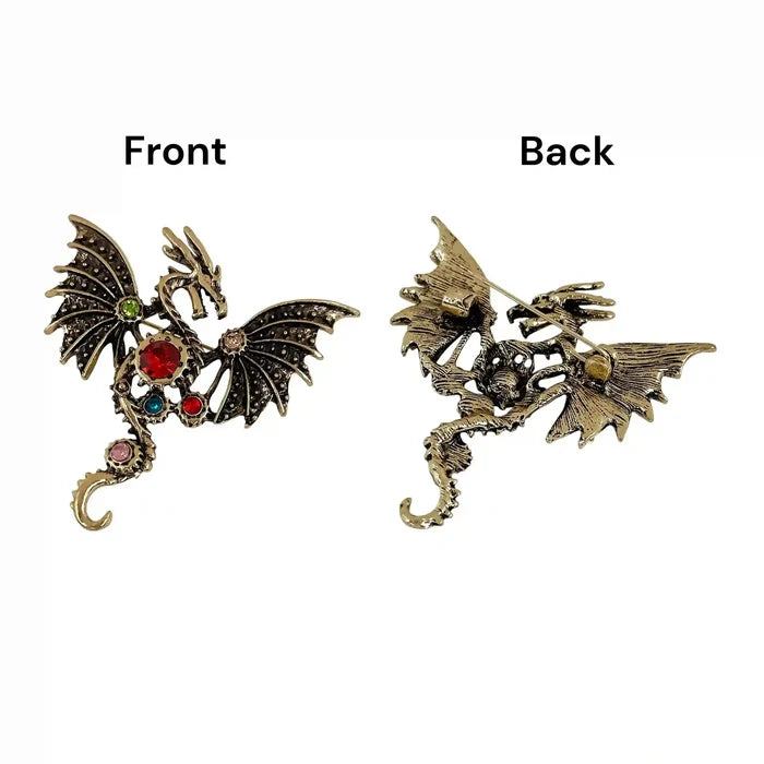 Jeweled Dragon Fantasy Brooch