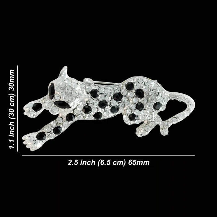 Jeweled Leopard Brooch Pin